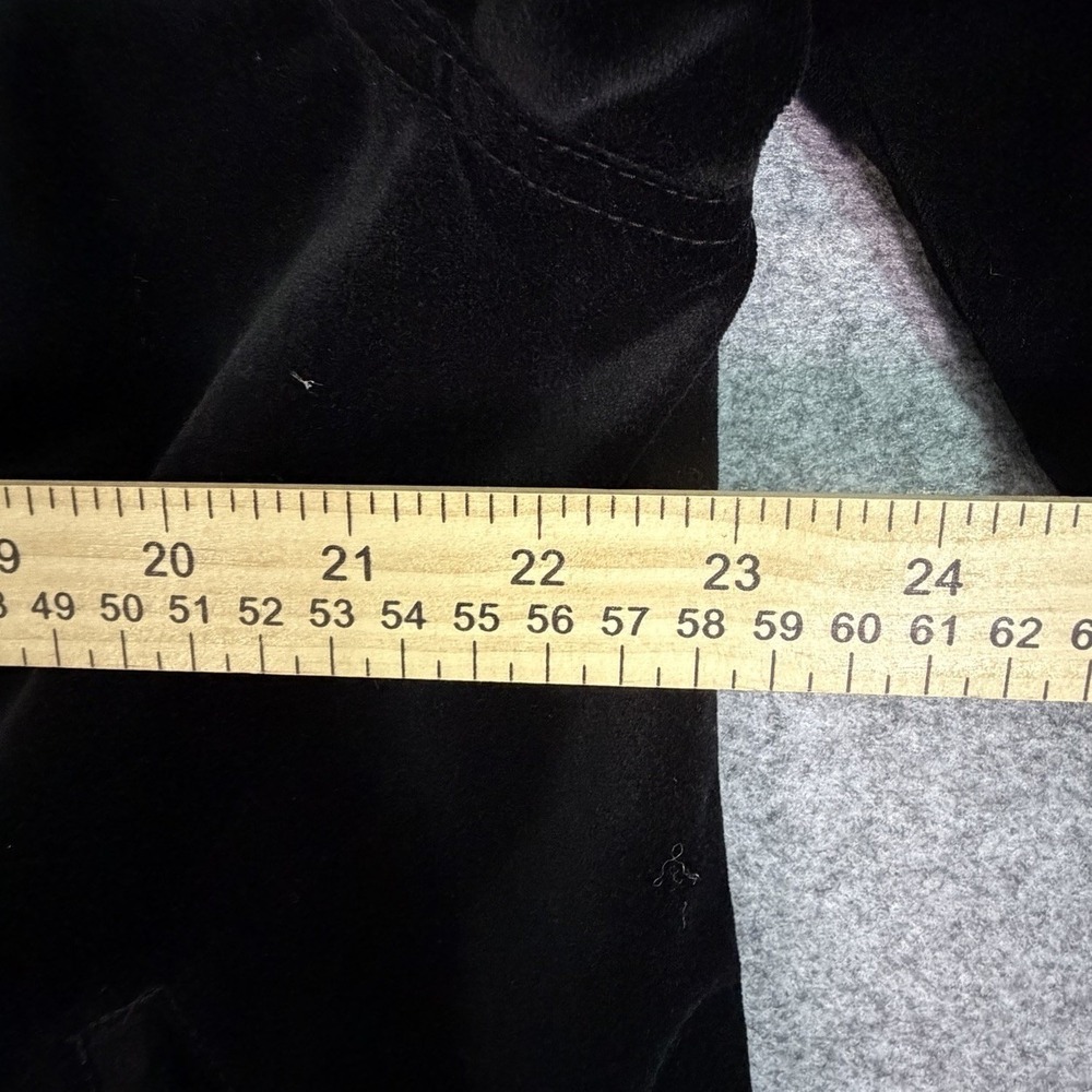 Black Velvet Button‎ Front Jacket Women's XL Western Shacket - Picture 7 of 7